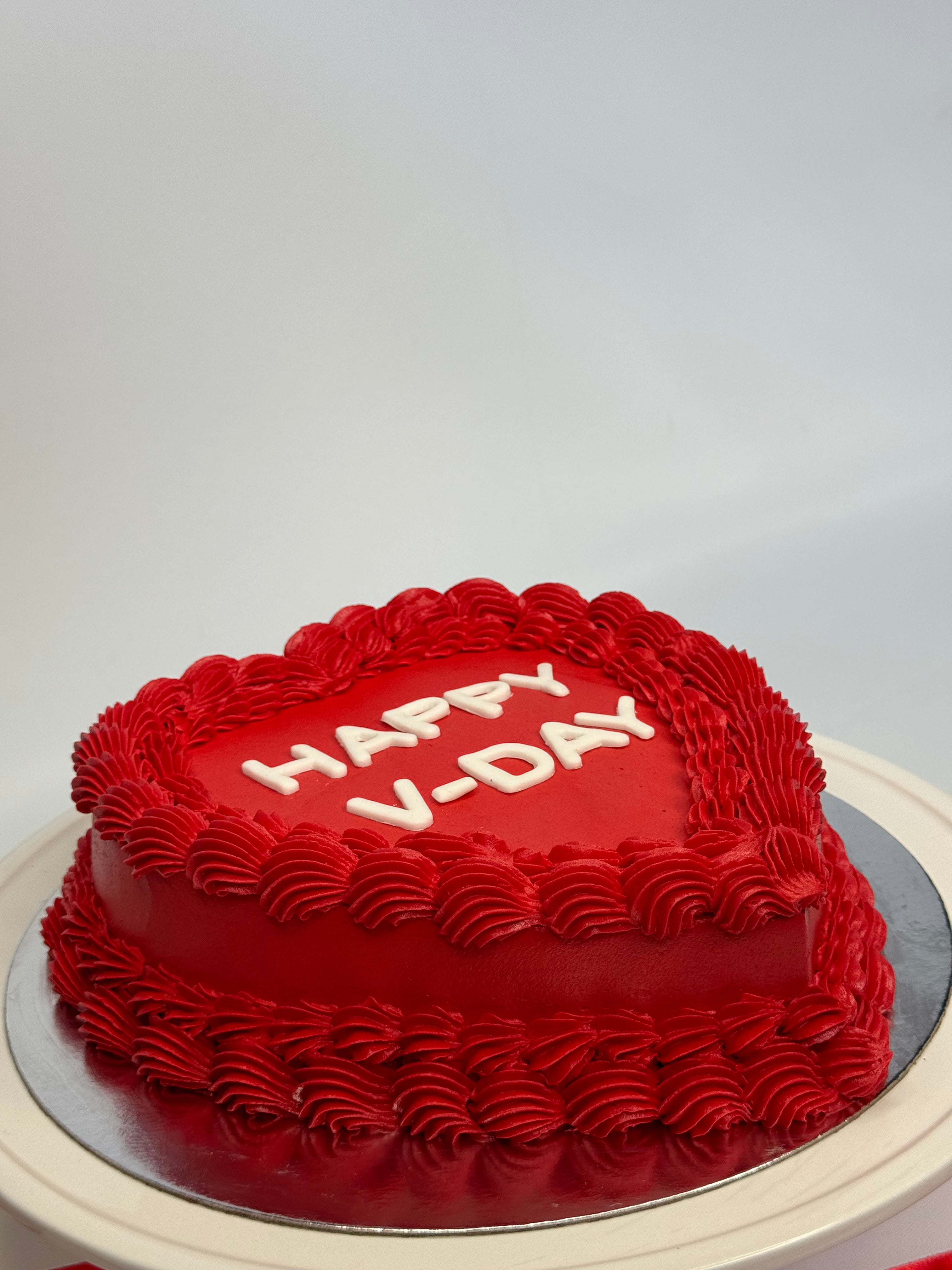 Valentines Heart-Shaped Cake