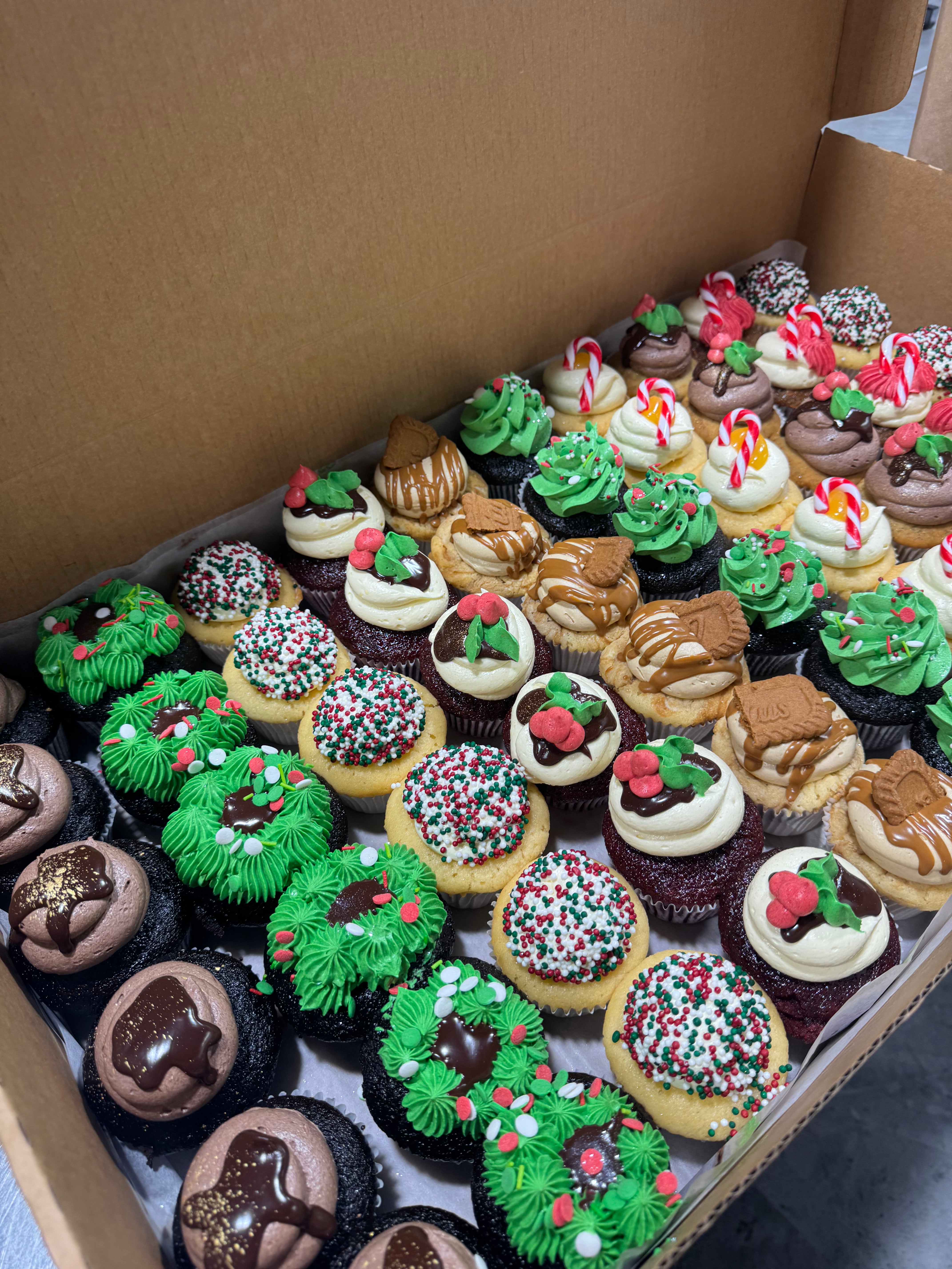 66 Pack Christmas Cupcake Box