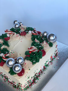 Christmas Wonderland slab Cake