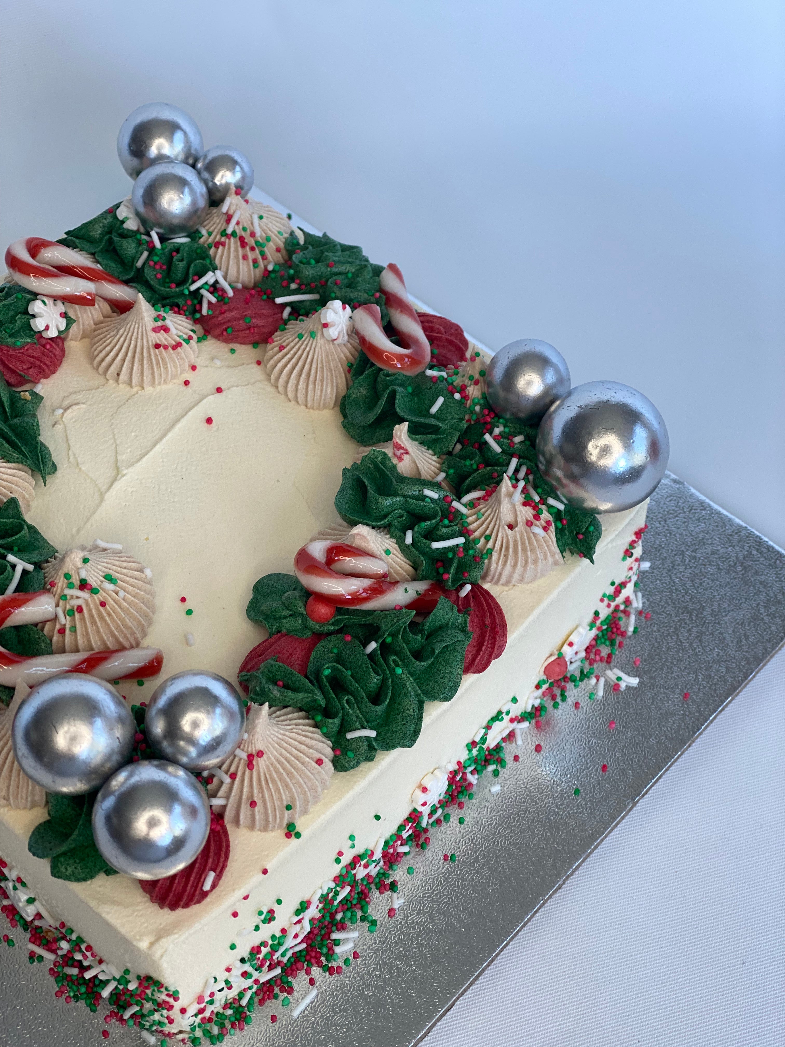 Christmas Wonderland slab Cake