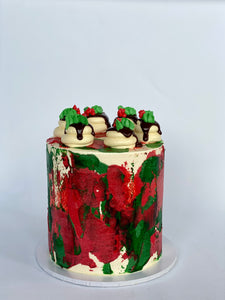 Mistletoe Christmas Cake