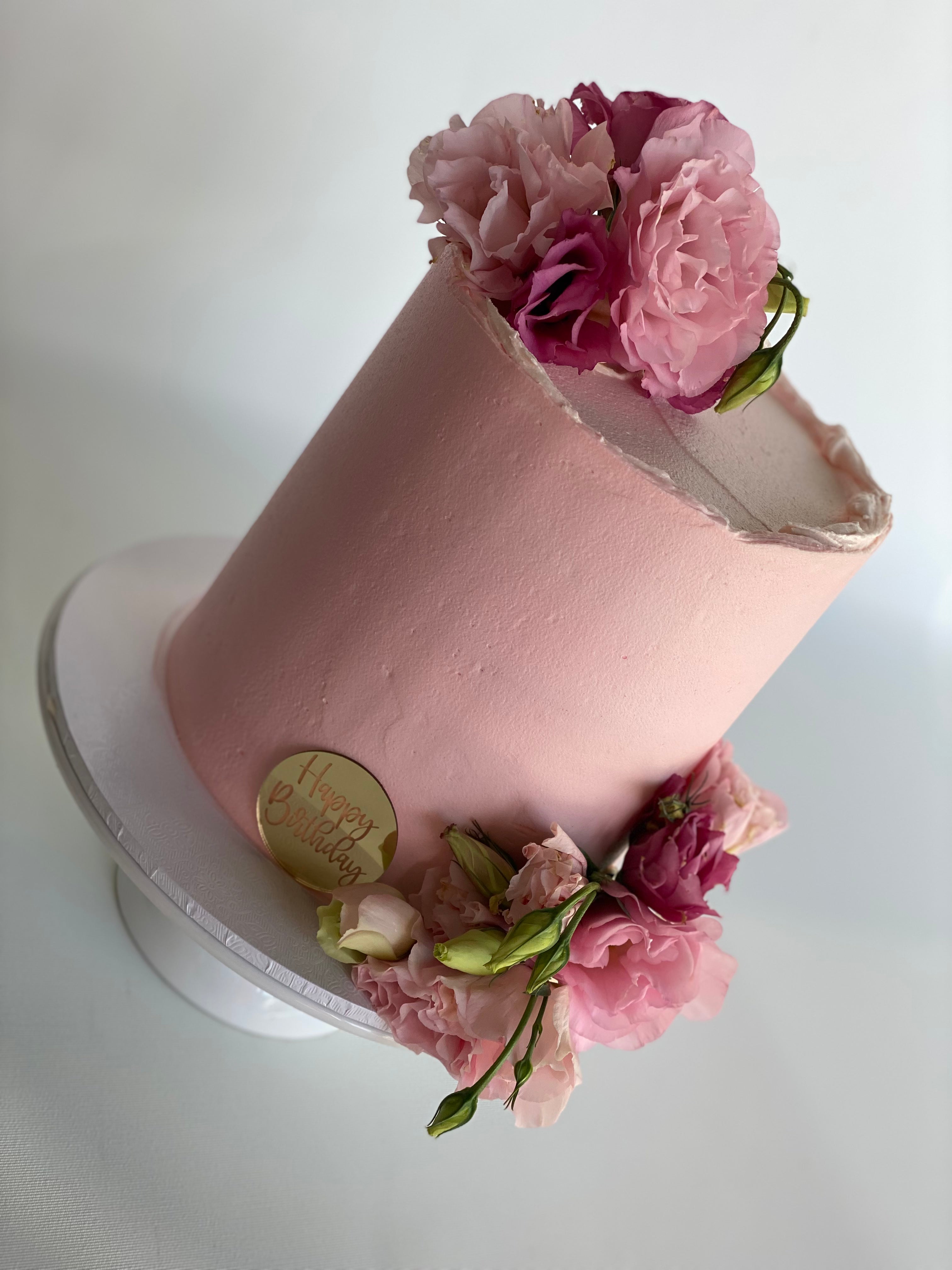 Fresh Floral Textured Buttercream Cake