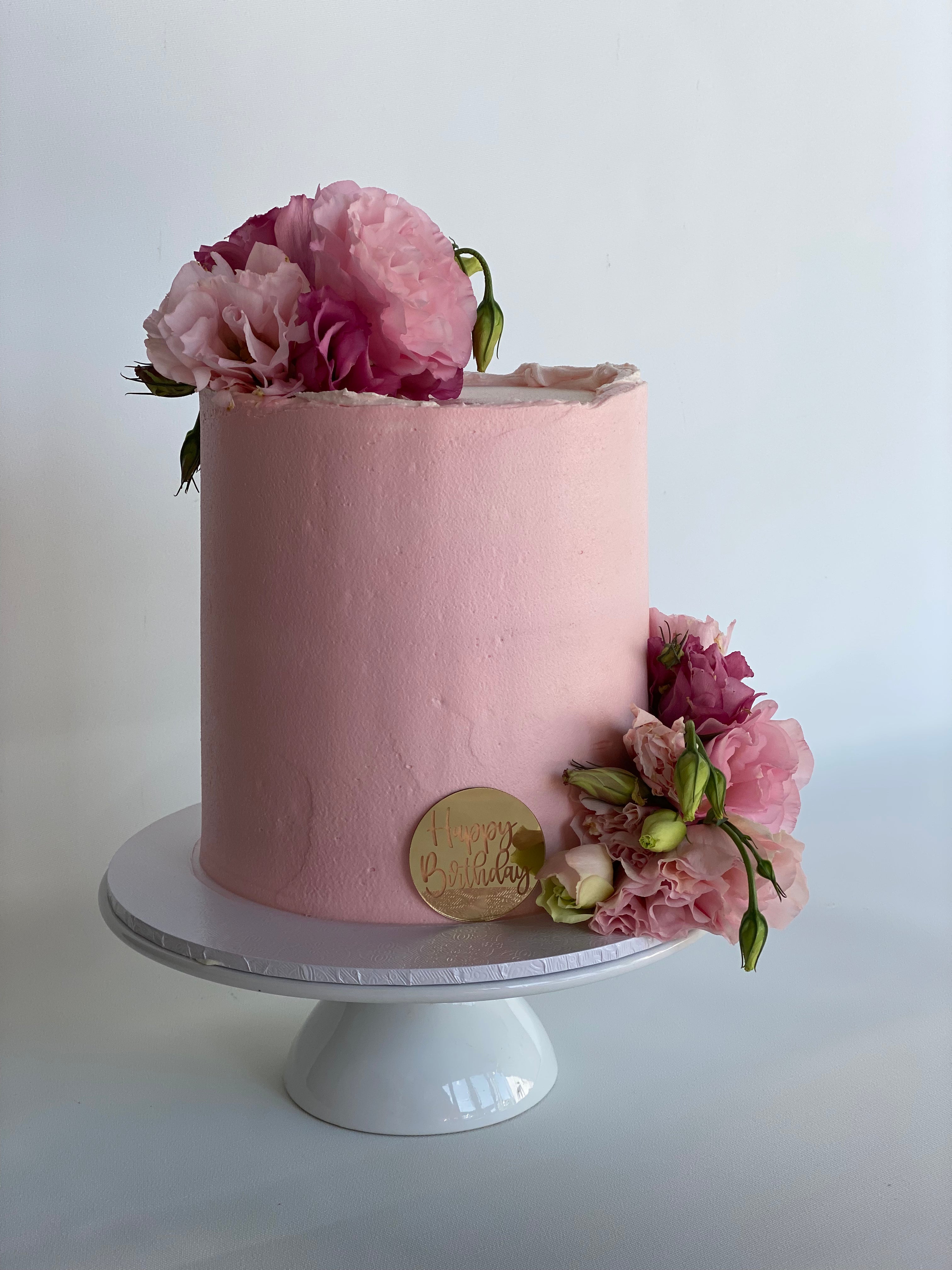 Fresh Floral Textured Buttercream Cake